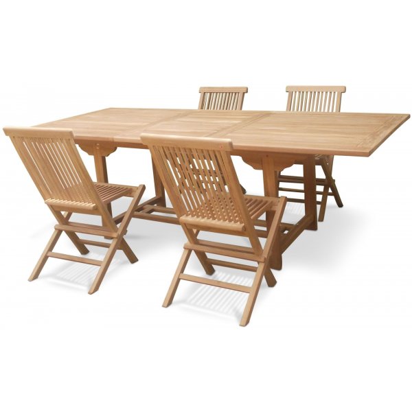Edenryd ruokailuryhm sislt ruokapydn 160-210 cm sis. 4 Edenryd tuolia - Teak