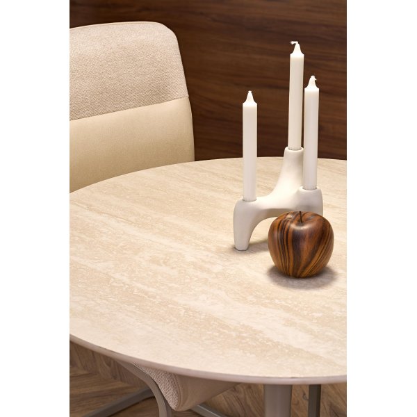 Ruokapyt pyre 90 cm beige travertiini