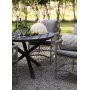 Provence ulkoiluryhm: Scottsdale pyre musta ruokapyt  112 cm sislten 4 Provence nojatuolia harmaata keinorottinki