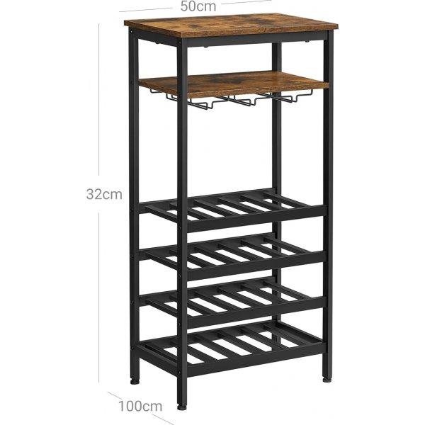 Shiraz-viiniteline - Ruskea/musta Shiraz-viiniteline - Ruskea/musta