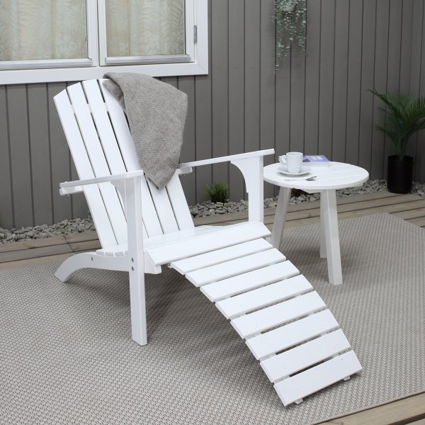 Kungshamn kansituoli jalkatuella - valkoinen + Huonekalujen puhdistus Kungshamn kansituoli jalkatuella - valkoinen + Huonekalujen puhdistus