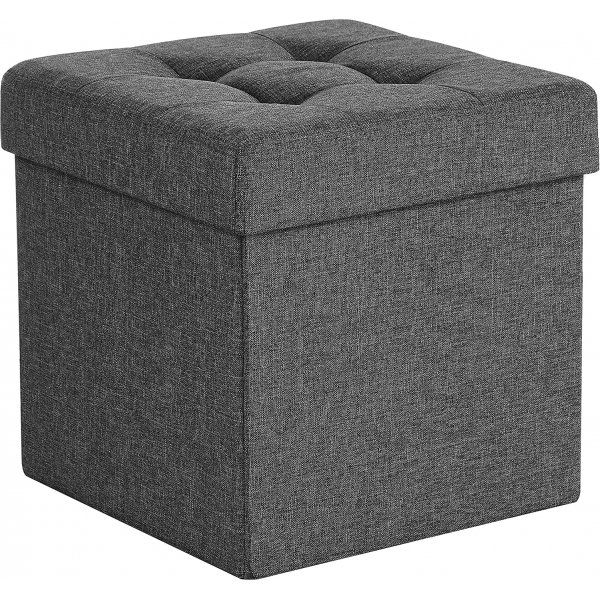 Idris-pouf silytystilalla - Tummanharmaa