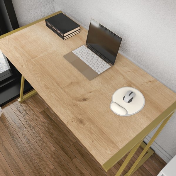 Adelaide kirjoituspöytä 114 x 60 cm - Kulta/tammi Adelaide kirjoituspöytä 114 x 60 cm - Kulta/tammi