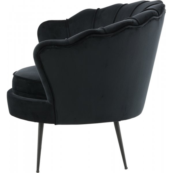 Ballini-nojatuoli - Musta sametti