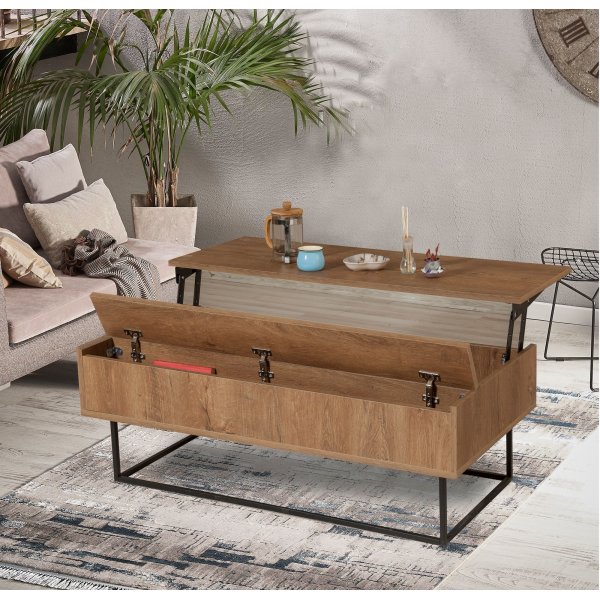 Estor sohvap�yt� 120 x 60/92 cm - P�hkin�/musta