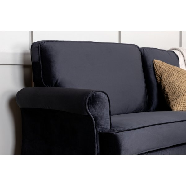 Kangas 2-istuttava sohva - musta Kangas 2-istuttava sohva - musta