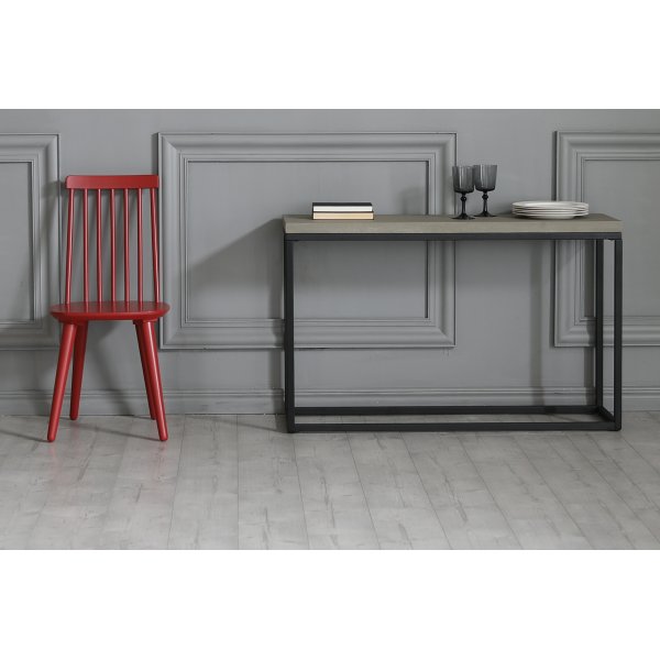 Lava-konsolipyt - Sementti / musta + Huonekalujen jalat