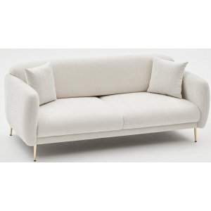 Simena 3-istuttava sohva - Kermanvalkoinen/kulta