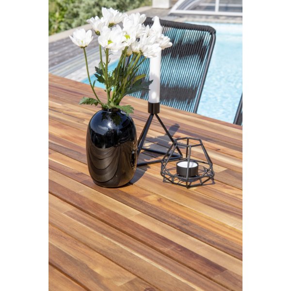 Bois ruokapöytä 205 x 90 cm - musta/luonnollinen Bois ruokapöytä 205 x 90 cm - musta/luonnollinen