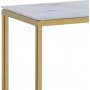 Alisma konsolipyt 110 cm - Valkoinen marmori/kulta