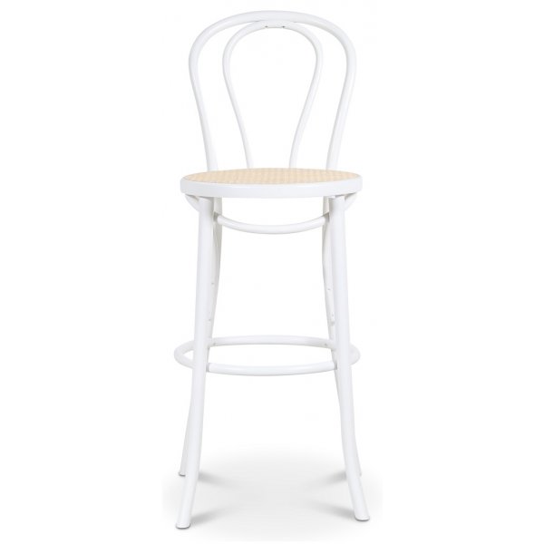 Taivepuinen baarituoli No 18 - Valkoinen / Rottinki Taivepuinen baarituoli No 18 - Valkoinen / Rottinki