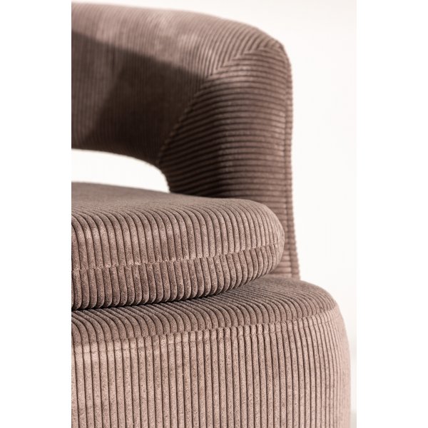 Laurel-nojatuoli - Ruskea vakosametti Laurel-nojatuoli - Ruskea vakosametti