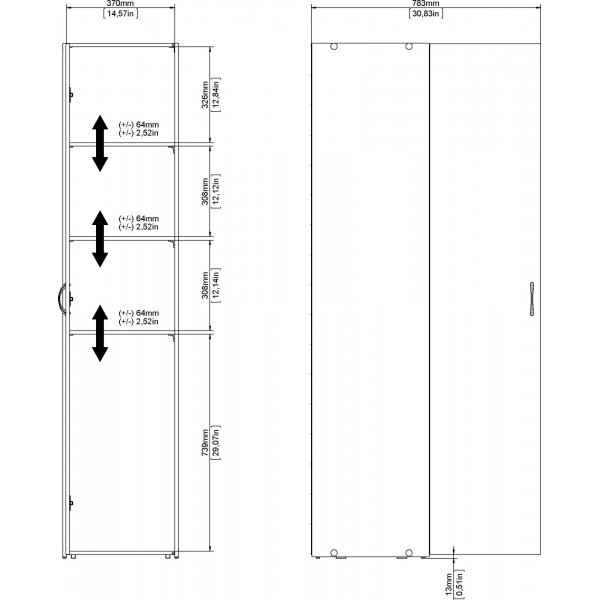 Valkoinen vaatekaappi, leveys 40 cm ja korkeus 175 cm + Huonekalujen tahranpoistoaine Valkoinen vaatekaappi, leveys 40 cm ja korkeus 175 cm + Huonekalujen tahranpoistoaine