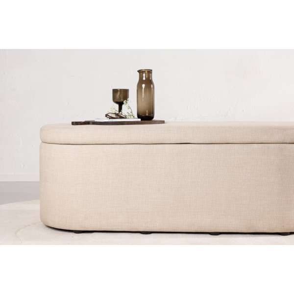 Potenza pouf - luonnonvalkoinen Potenza pouf - luonnonvalkoinen