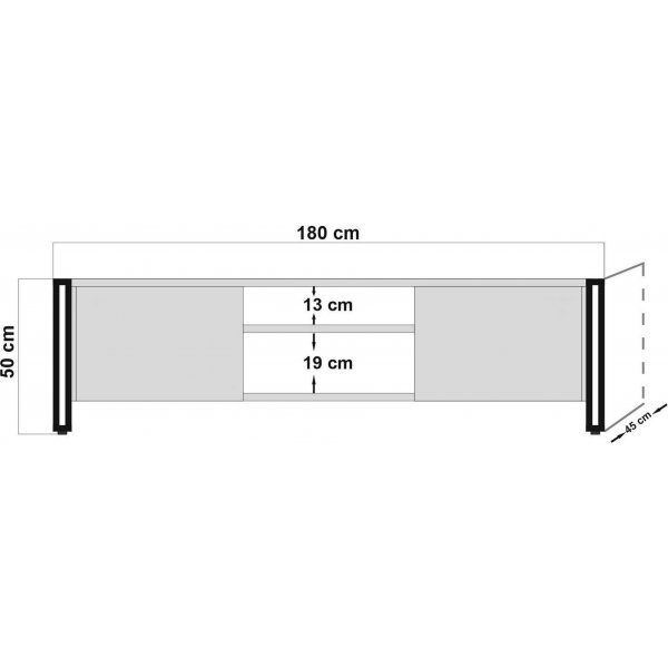 Arcas mediapenkki - m�nty/musta