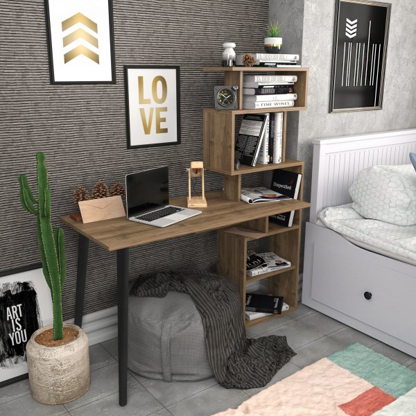 Verna kirjoituspöytä 133 x 55 cm - Pähkinä Verna kirjoituspöytä 133 x 55 cm - Pähkinä