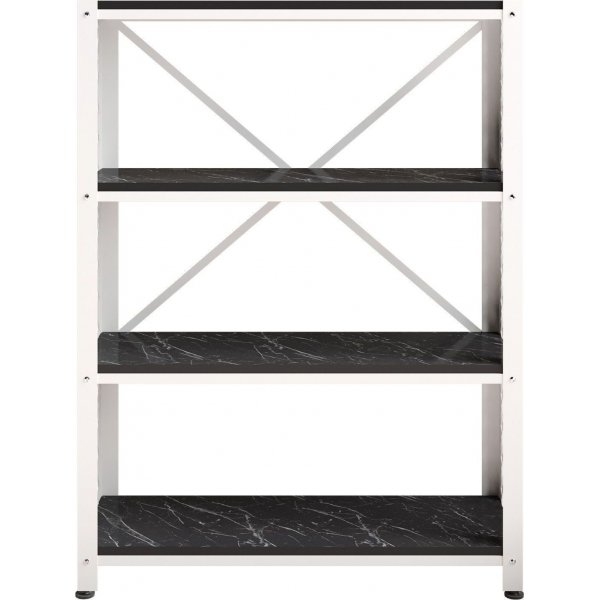Shenna kirjahylly - valkoinen/musta