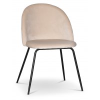 Giovani samettituoli - Harmaa-beige / musta Giovani samettituoli - Harmaa-beige / musta