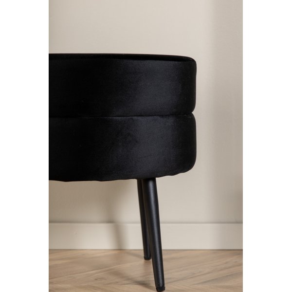 Mariana pouf - musta sametti Mariana pouf - musta sametti