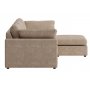 Moby tummanbeige divaanisohva 296 cm - Knnettv divaanisohva taskujousilla
