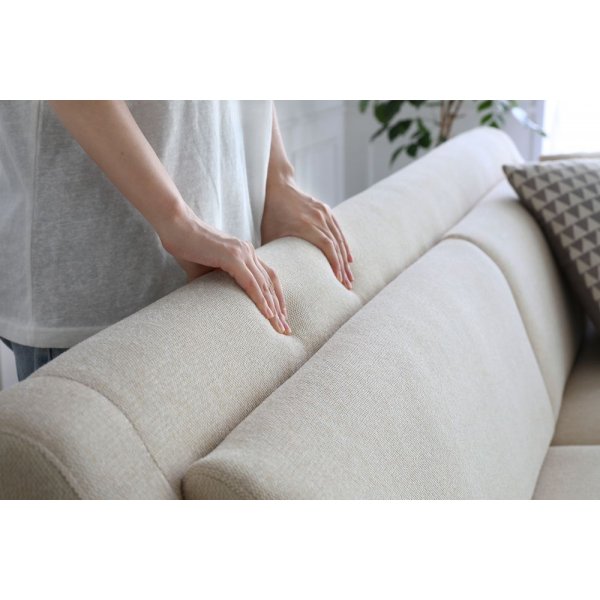 Sohva 3-istuttava beige moderni - Hanna + Huonekalujen tekstiilien puhdistus Sohva 3-istuttava beige moderni - Hanna + Huonekalujen tekstiilien puhdistus