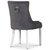 Tuva-tuoli Cleopatra (selkkahva) - Harmaa sametti | Valkoiset jalat + Huonekalujen hoitosarja tekstiileille