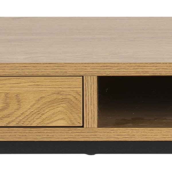 Seaford työpöytä 110 cm - tammi/musta Seaford työpöytä 110 cm - tammi/musta