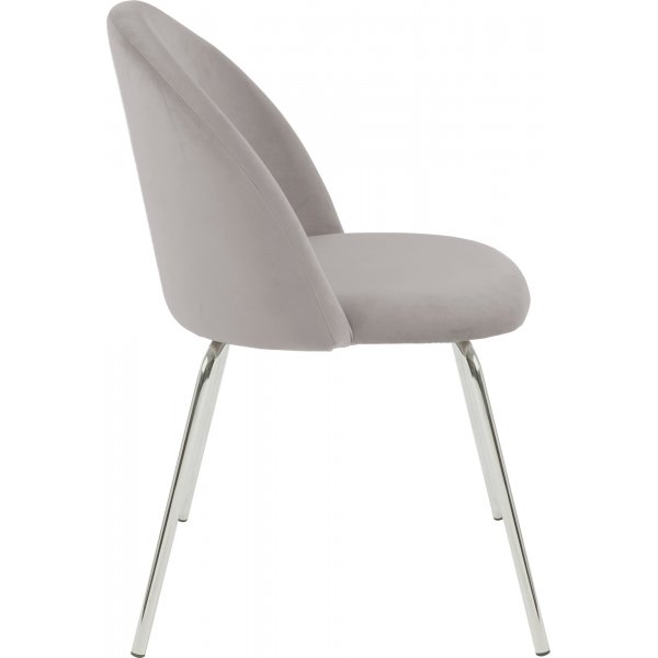 Giovani velvet -tuoli - Harmaanbeige/Kromi Giovani velvet -tuoli - Harmaanbeige/Kromi