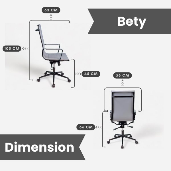 Bety-työtuoli H: 105 cm - Musta Bety-työtuoli H: 105 cm - Musta