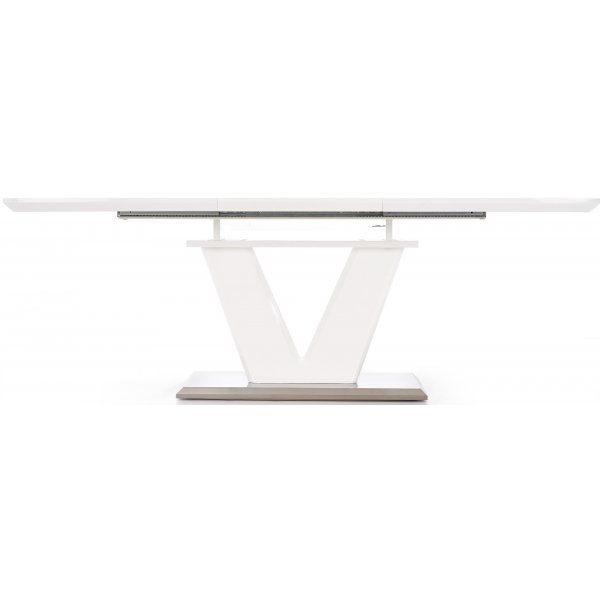 Annelise-ruokapyt 160-220 cm - Kiiltv valkoinen