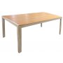 Ulkoruokailuryhm: 6 tuolia ja pyt 205 x 90 cm beige/tammi - Las Vegas