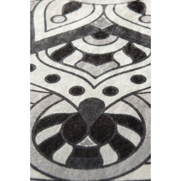 Mandala kylpyhuonematto - Musta/valkoinen Mandala kylpyhuonematto - Musta/valkoinen