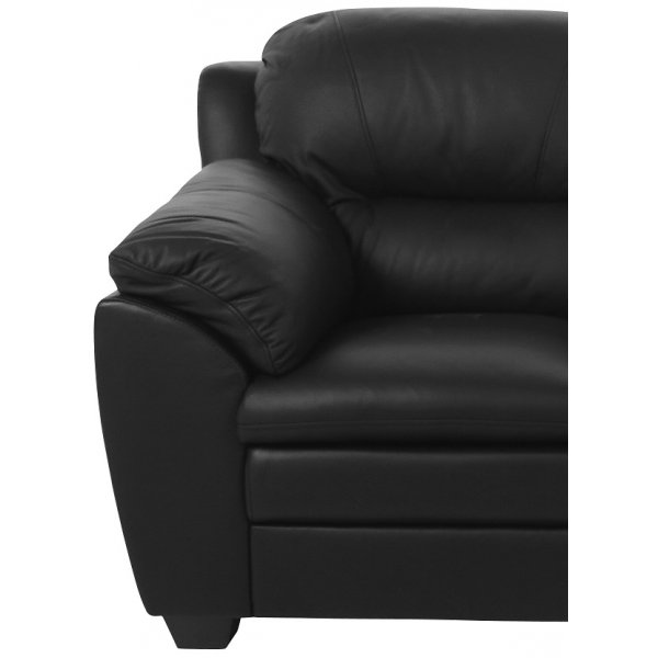 Palermo 2-istuttava sohva - Mustaa ekonahkaa