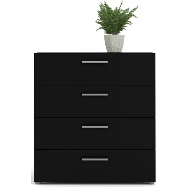 Pepe leveä lipasto 4 laatikolla - musta Pepe leveä lipasto 4 laatikolla - musta