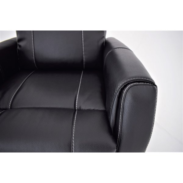 Enjoy Elof Sähköinen lepotuoli - Nojatuoli musta eco-nahka + Huonekalujen tahranpoistoaine Enjoy Elof Sähköinen lepotuoli - Nojatuoli musta eco-nahka + Huonekalujen tahranpoistoaine