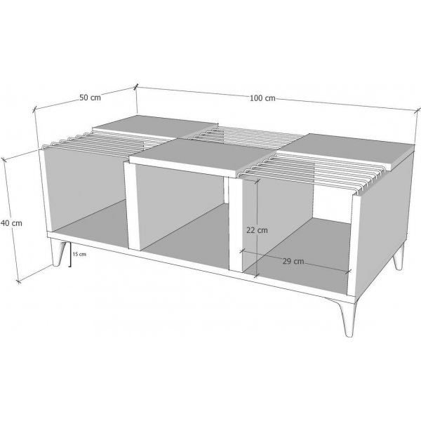 Vostok sohvapöytä 100 x 50 cm - Valkoinen Vostok sohvapöytä 100 x 50 cm - Valkoinen