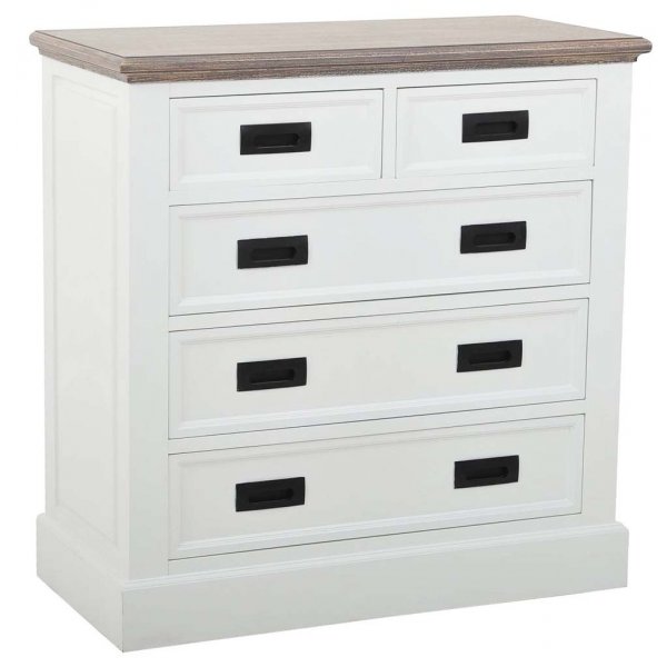 Vennesla-lipasto - Valkoinen/harmaa + Huonekalujen tekstiilien puhdistus Vennesla-lipasto - Valkoinen/harmaa + Huonekalujen tekstiilien puhdistus