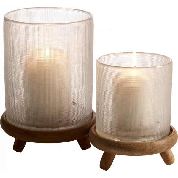 Toivo kynttillyhty - Lasi/Puu